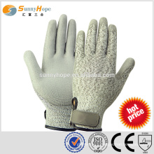 SUNNYHOPE adjustment cuff cut resistant work gloves with PU coated